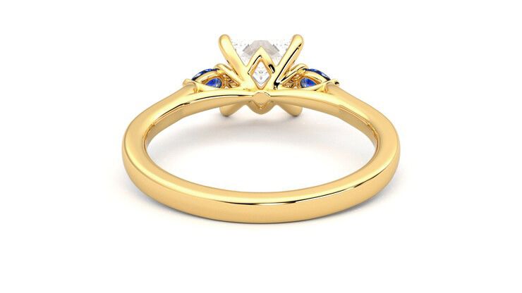 Taylor & Hart Faith Princess Engagement Ring 360 degree image 15