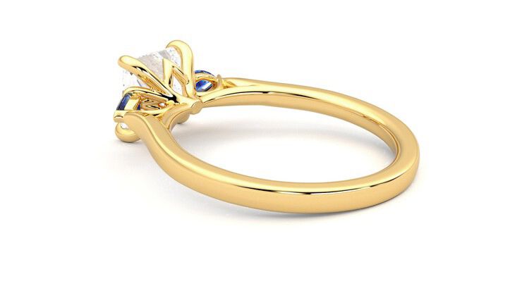 Taylor & Hart Faith Princess Engagement Ring 360 degree image 18