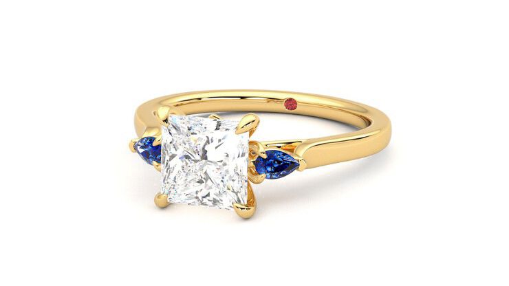 Taylor & Hart Faith Princess Engagement Ring 360 degree image 26