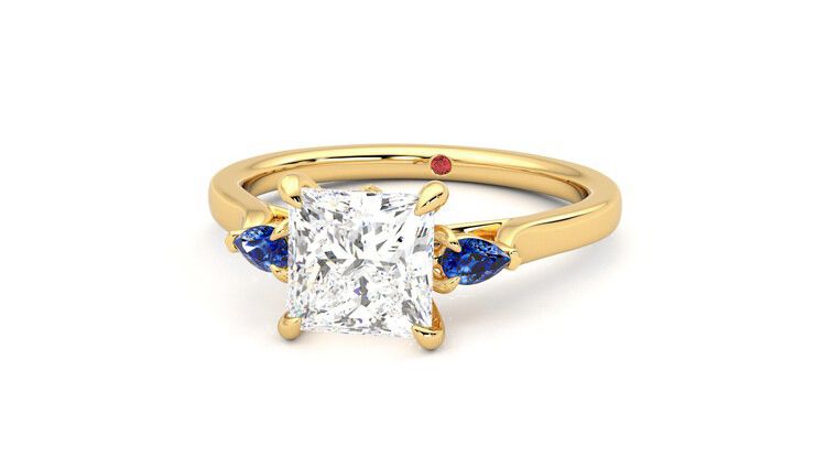 Taylor & Hart Faith Princess Engagement Ring 360 degree image 27