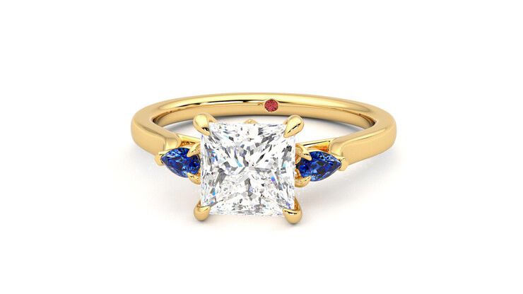 Taylor & Hart Faith Princess Engagement Ring 360 degree image 28