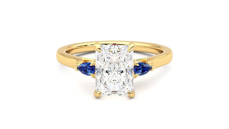 Taylor & Hart Faith Radiant Engagement Ring 360 degree image 0