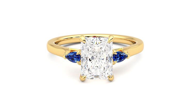 Taylor & Hart Faith Radiant Engagement Ring 360 degree image 1