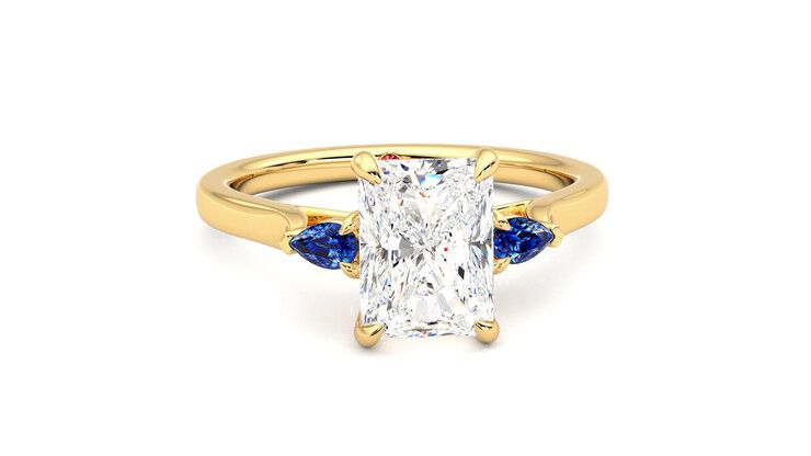Taylor & Hart Faith Radiant Engagement Ring 360 degree image 2