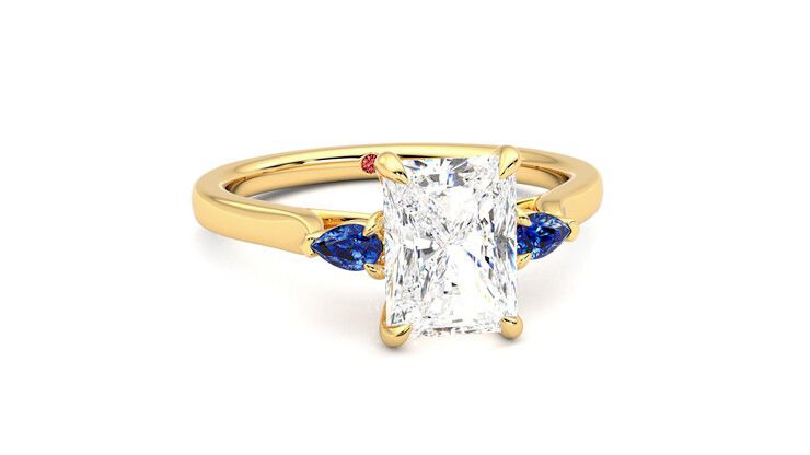 Taylor & Hart Faith Radiant Engagement Ring 360 degree image 3