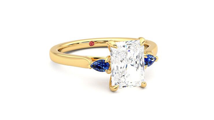 Taylor & Hart Faith Radiant Engagement Ring 360 degree image 4