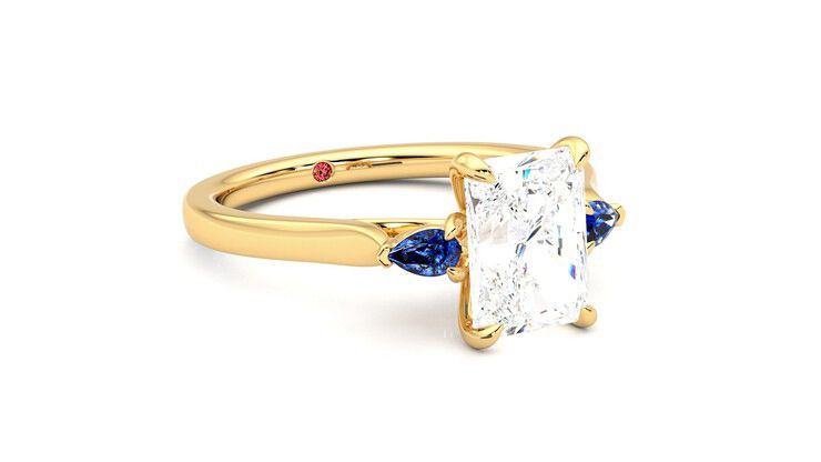 Taylor & Hart Faith Radiant Engagement Ring 360 degree image 5