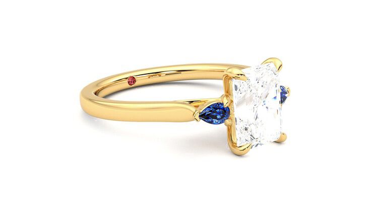 Taylor & Hart Faith Radiant Engagement Ring 360 degree image 6