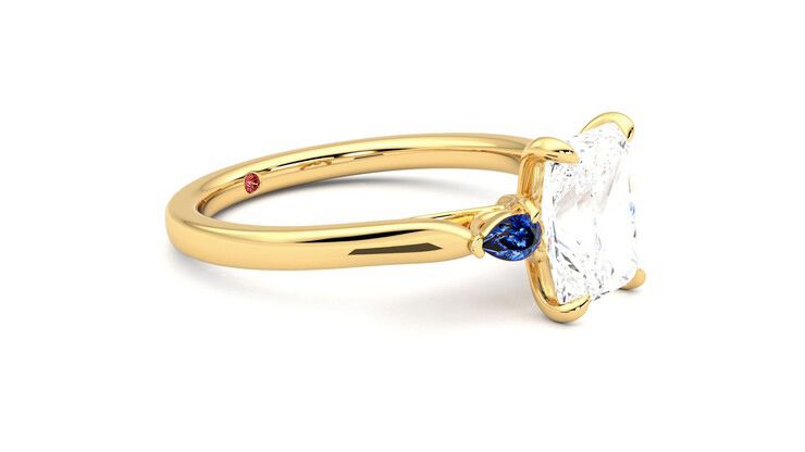 Taylor & Hart Faith Radiant Engagement Ring 360 degree image 7
