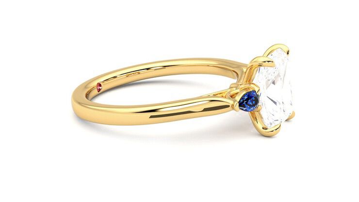 Taylor & Hart Faith Radiant Engagement Ring 360 degree image 8