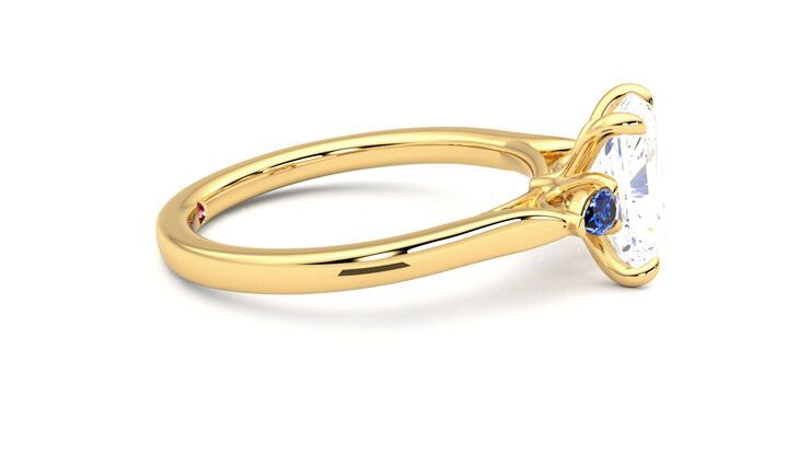 Taylor & Hart Faith Radiant Engagement Ring 360 degree image 9