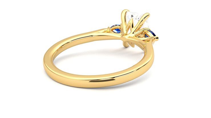 Taylor & Hart Faith Radiant Engagement Ring 360 degree image 13