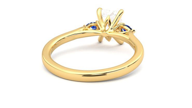 Taylor & Hart Faith Radiant Engagement Ring 360 degree image 14