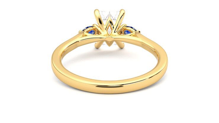 Taylor & Hart Faith Radiant Engagement Ring 360 degree image 15