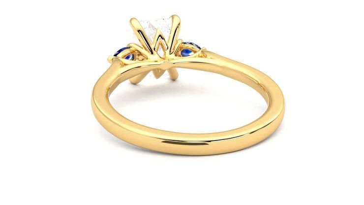Taylor & Hart Faith Radiant Engagement Ring 360 degree image 16