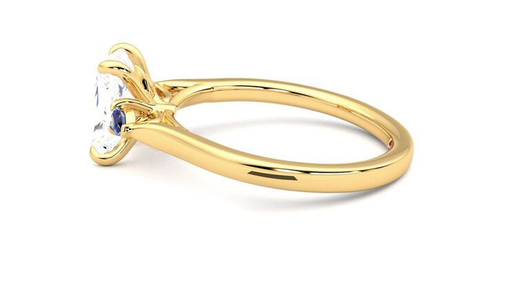 Taylor & Hart Faith Radiant Engagement Ring 360 degree image 20