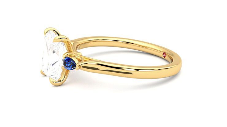 Taylor & Hart Faith Radiant Engagement Ring 360 degree image 22