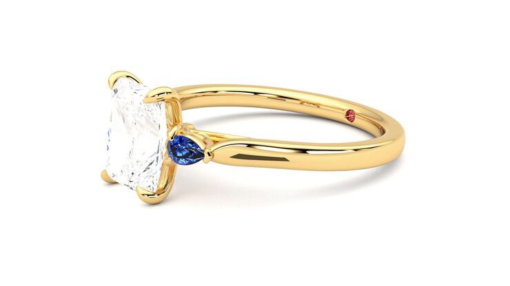 Taylor & Hart Faith Radiant Engagement Ring 360 degree image 23