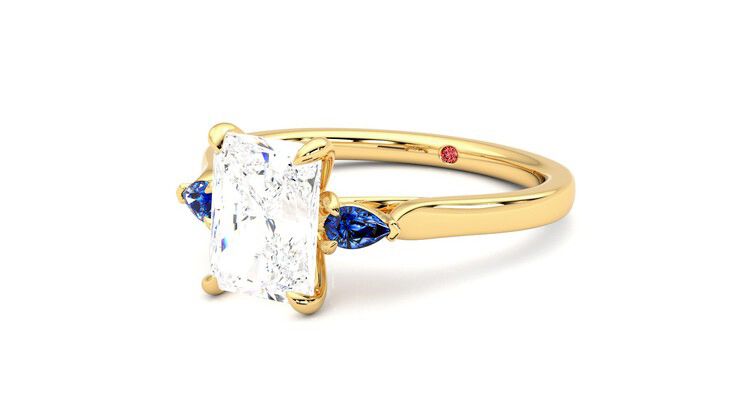Taylor & Hart Faith Radiant Engagement Ring 360 degree image 25