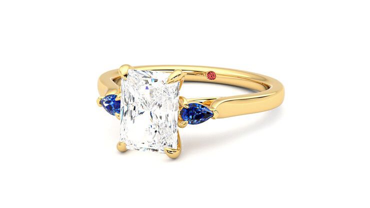 Taylor & Hart Faith Radiant Engagement Ring 360 degree image 26