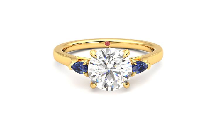 Taylor & Hart Faith Round Engagement Ring 360 degree image 1