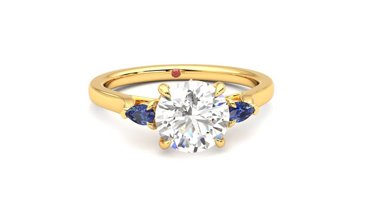 Taylor & Hart Faith Round Engagement Ring 360 degree image 2