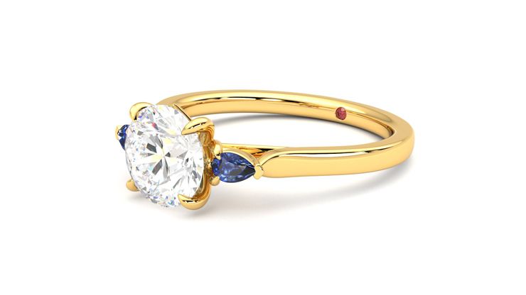 Taylor & Hart Faith Round Engagement Ring 360 degree image 24