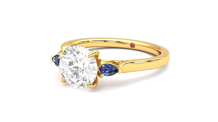 Taylor & Hart Faith Round Engagement Ring 360 degree image 25