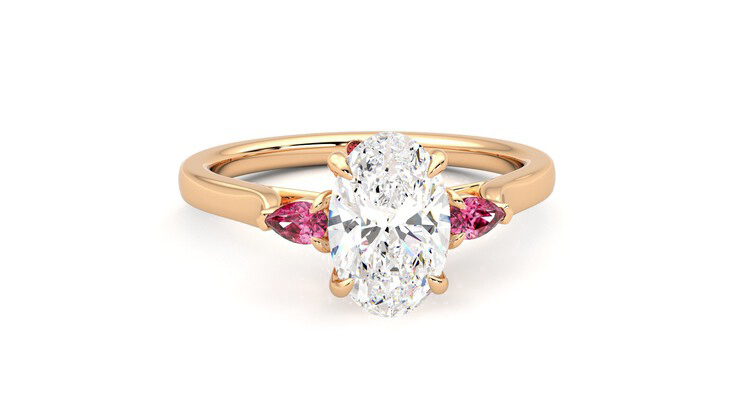 Taylor & Hart Faith Oval Engagement Ring 360 degree image 2