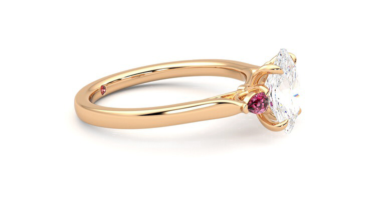 Taylor & Hart Faith Oval Engagement Ring 360 degree image 8