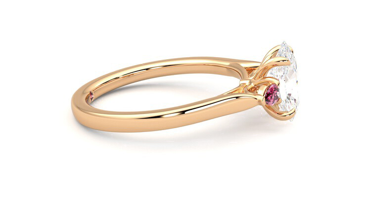 Taylor & Hart Faith Oval Engagement Ring 360 degree image 9