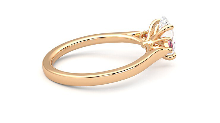Taylor & Hart Faith Oval Engagement Ring 360 degree image 11