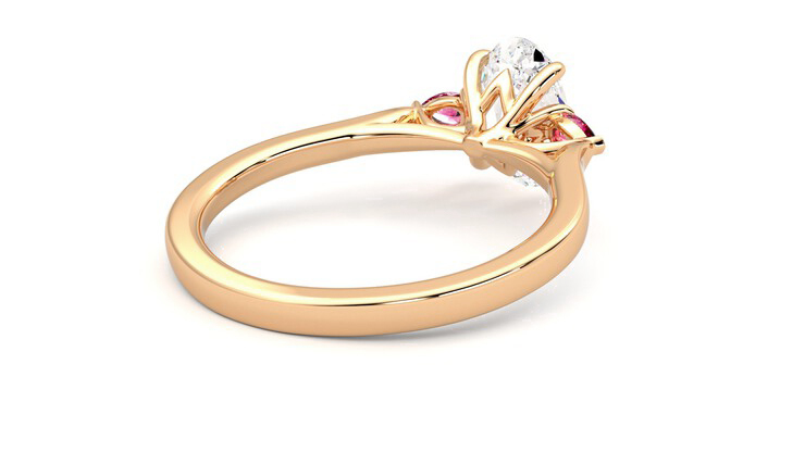 Taylor & Hart Faith Oval Engagement Ring 360 degree image 13
