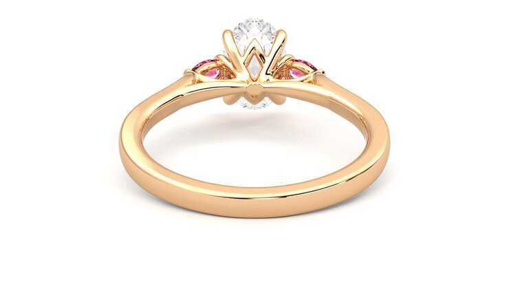 Taylor & Hart Faith Oval Engagement Ring 360 degree image 15