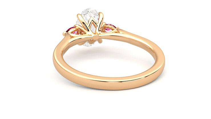 Taylor & Hart Faith Oval Engagement Ring 360 degree image 16