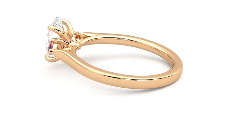 Taylor & Hart Faith Oval Engagement Ring 360 degree image 19