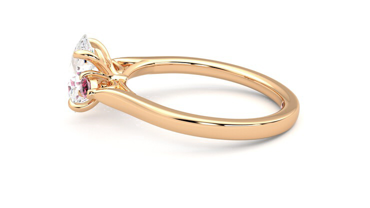 Taylor & Hart Faith Oval Engagement Ring 360 degree image 20