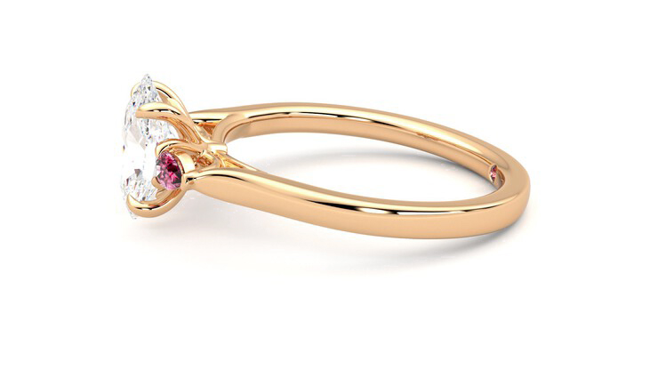 Taylor & Hart Faith Oval Engagement Ring 360 degree image 21