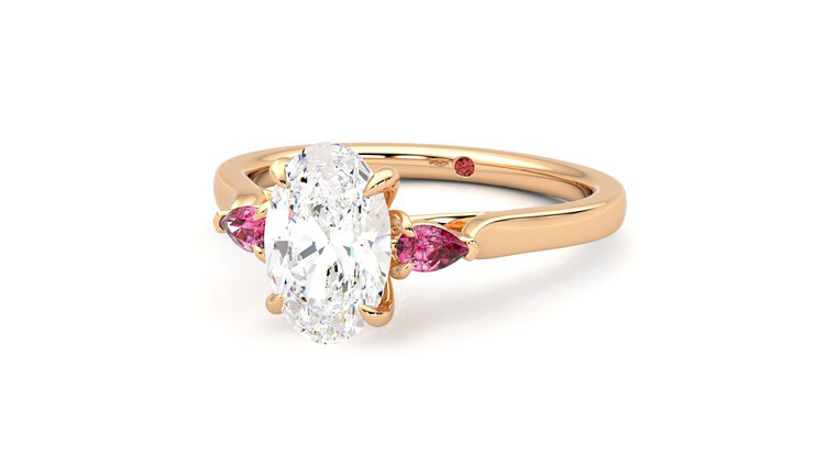Taylor & Hart Faith Oval Engagement Ring 360 degree image 26