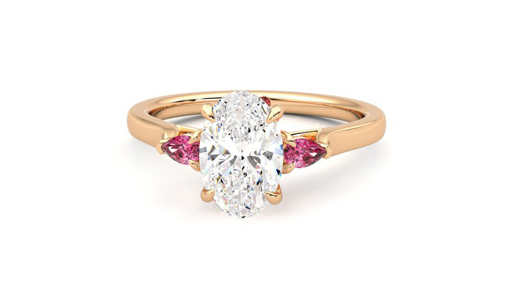 Taylor & Hart Faith Oval Engagement Ring 360 degree image 28