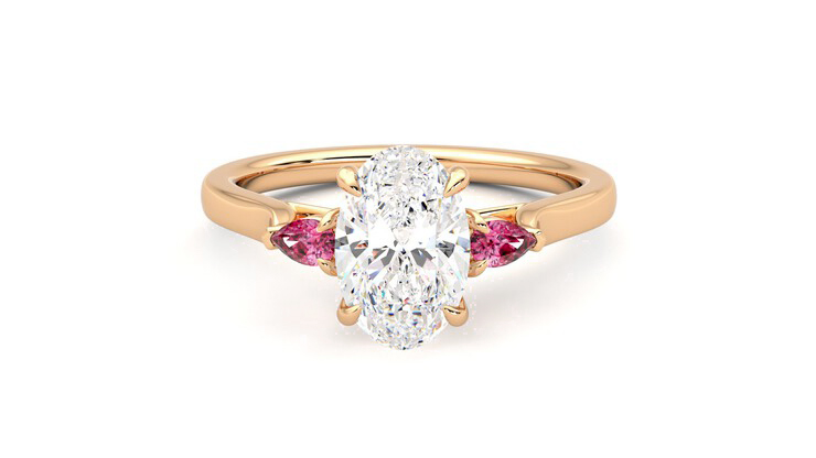 Taylor & Hart Faith Oval Engagement Ring 360 degree image 29