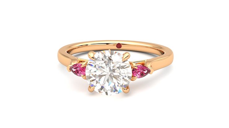 Taylor & Hart Faith Round Engagement Ring 360 degree image 28