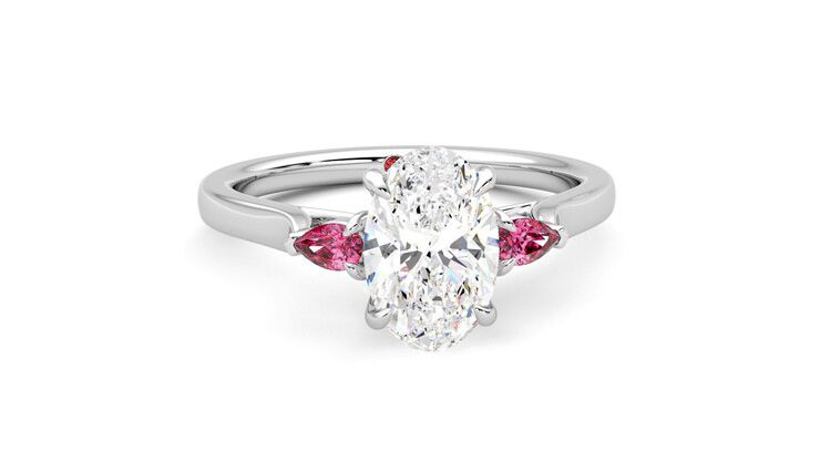 Taylor & Hart Faith Oval Engagement Ring 360 degree image 2