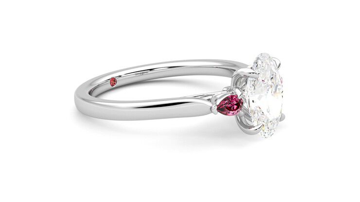 Taylor & Hart Faith Oval Engagement Ring 360 degree image 7