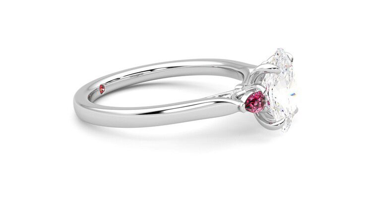 Taylor & Hart Faith Oval Engagement Ring 360 degree image 8