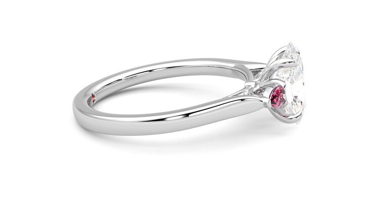 Taylor & Hart Faith Oval Engagement Ring 360 degree image 9
