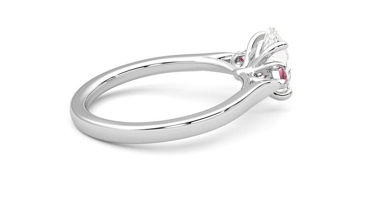 Taylor & Hart Faith Oval Engagement Ring 360 degree image 11