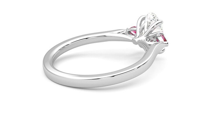 Taylor & Hart Faith Oval Engagement Ring 360 degree image 12