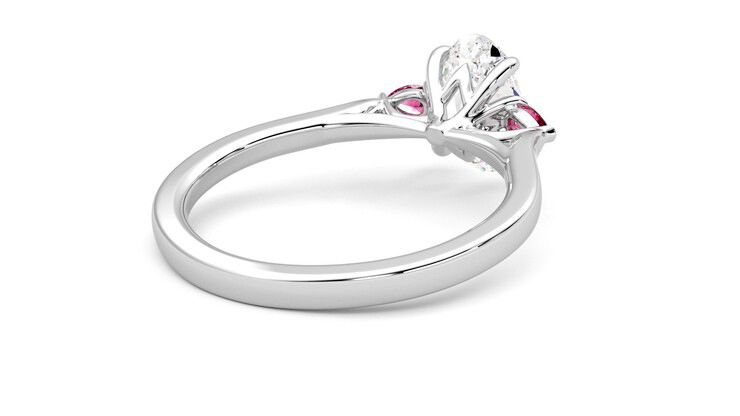 Taylor & Hart Faith Oval Engagement Ring 360 degree image 13