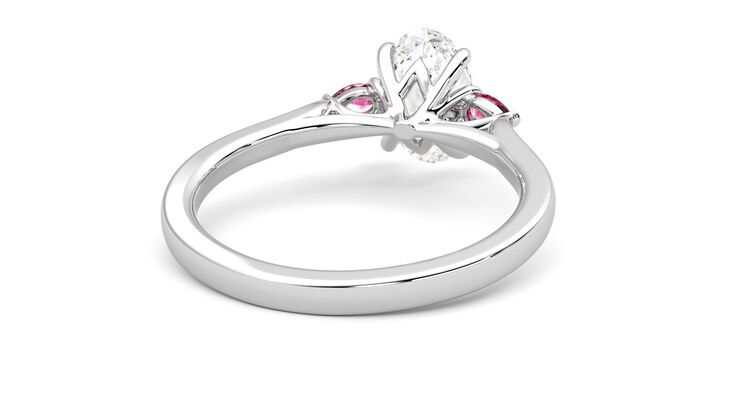 Taylor & Hart Faith Oval Engagement Ring 360 degree image 14